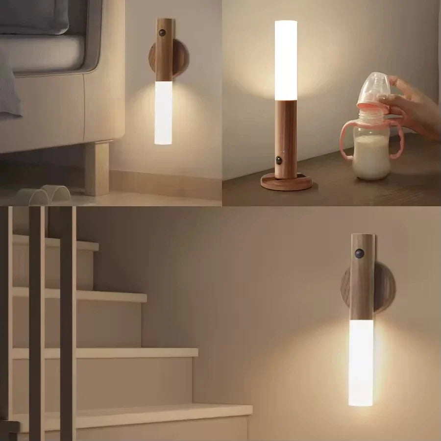 Veilleuse Murale LED Magnétique Sans Fil - مصباح ذكي بحساس الحركة  متعدد الإستعمالات