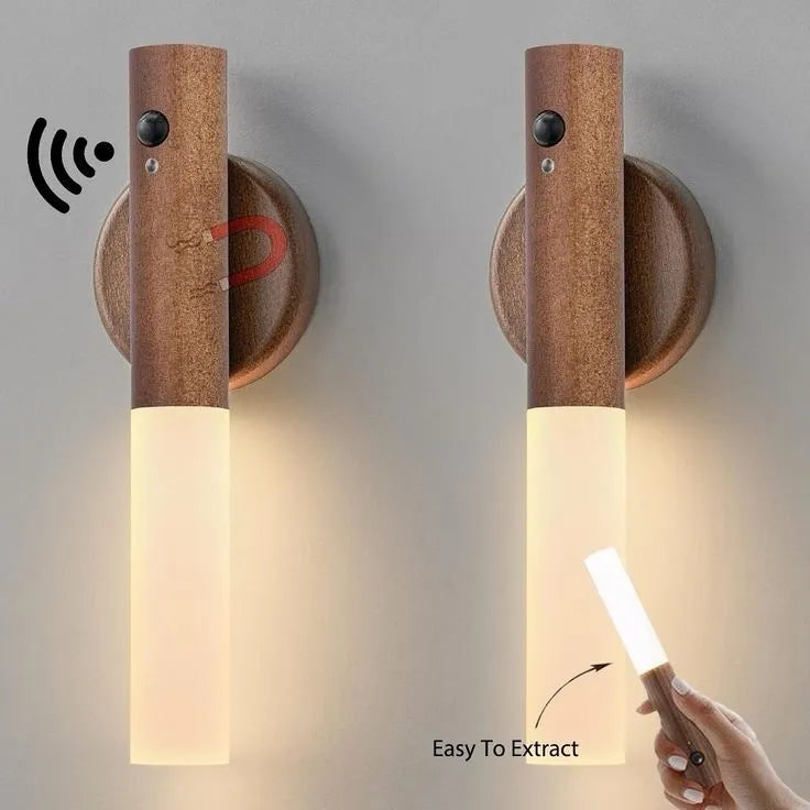 Veilleuse Murale LED Magnétique Sans Fil - مصباح ذكي بحساس الحركة  متعدد الإستعمالات
